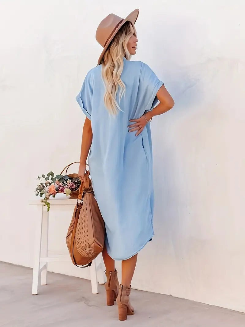 Belle Paris Mode ™ | Robe Beatrice - chemise élégante avec poches