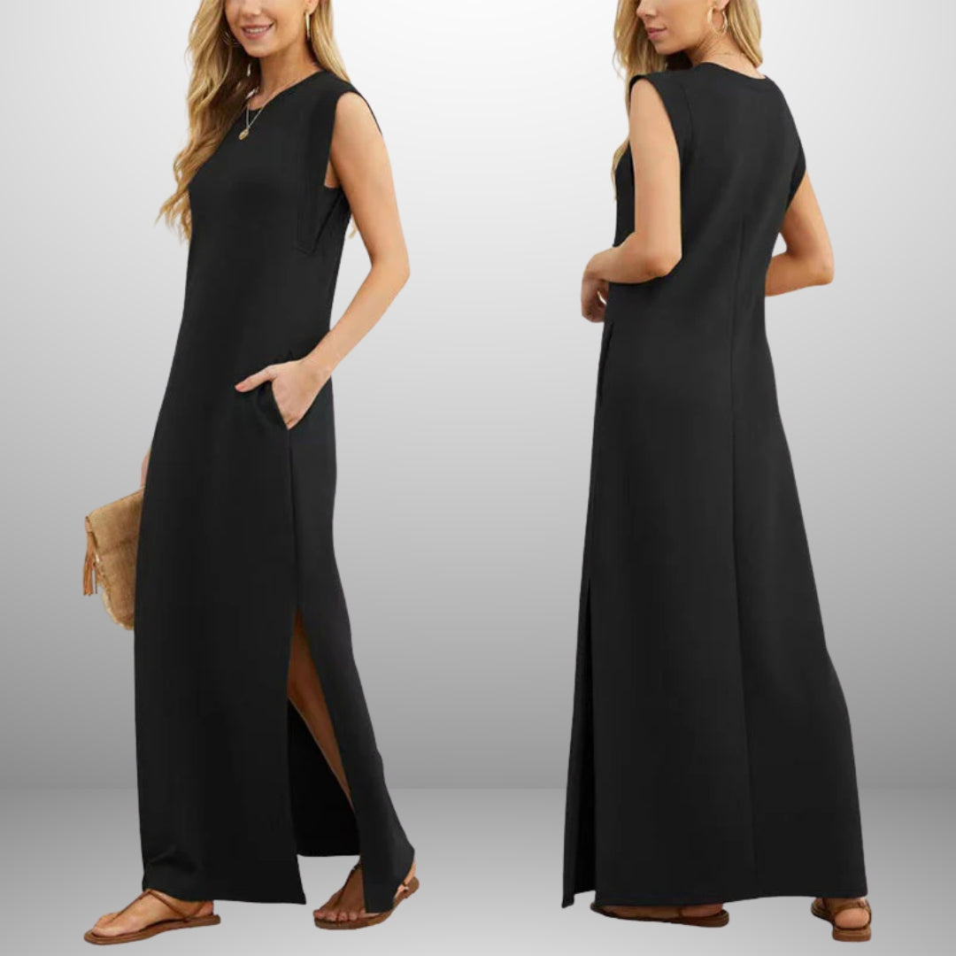 Belle Paris Mode ™ | Robe Élina - d’Été Fendue avec Poches