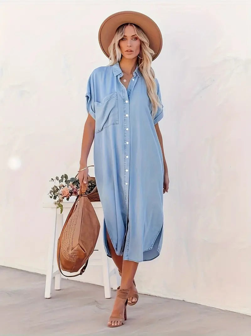 Belle Paris Mode ™ | Robe Beatrice - chemise élégante avec poches