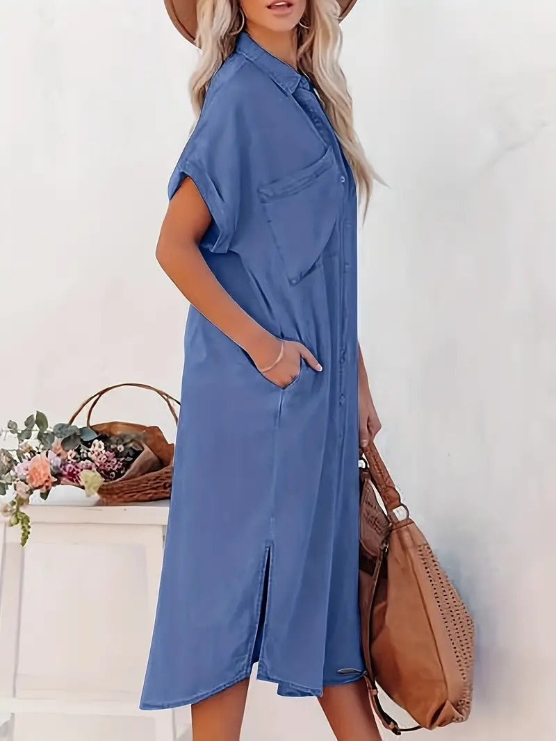 Belle Paris Mode ™ | Robe Beatrice - chemise élégante avec poches