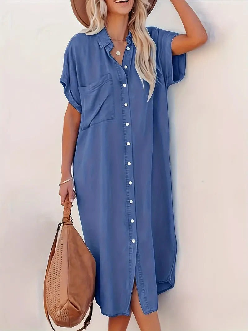 Belle Paris Mode ™ | Robe Beatrice - chemise élégante avec poches