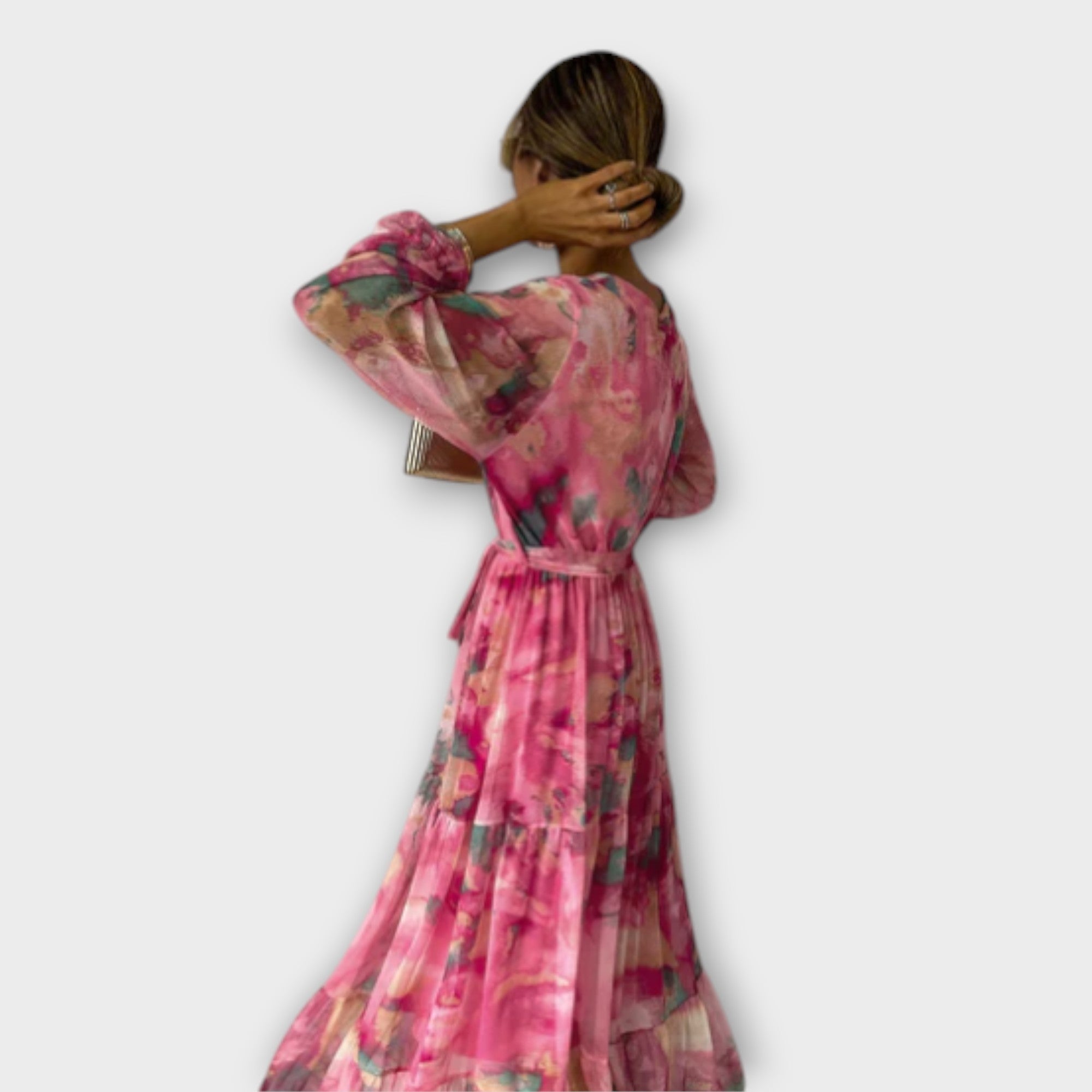 Belle Paris Mode ™ | Robe Evelyn - Longue de Rêve Aquarelle