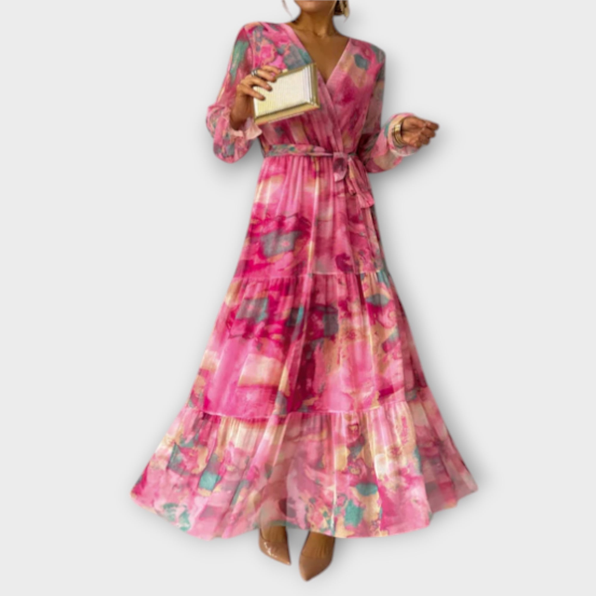 Belle Paris Mode ™ | Robe Evelyn - Longue de Rêve Aquarelle